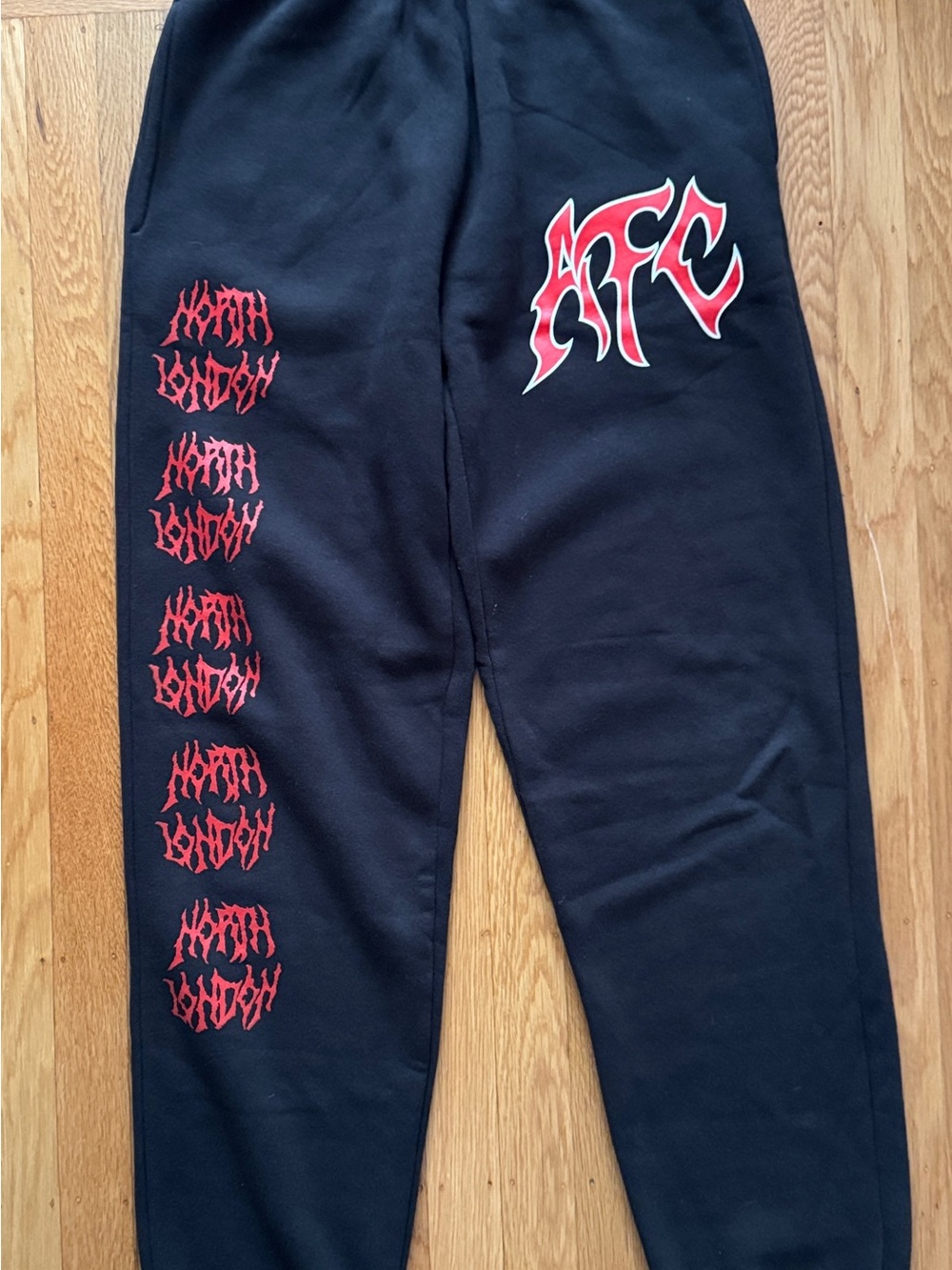 Mens Black Sweatpants with Red AFC Graphics
